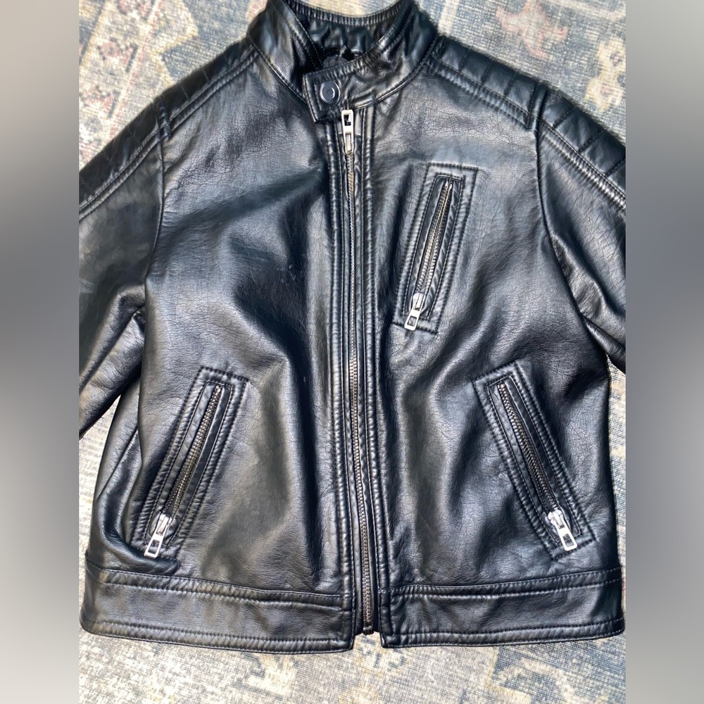 Kids / Zara leather biker jacket size 6